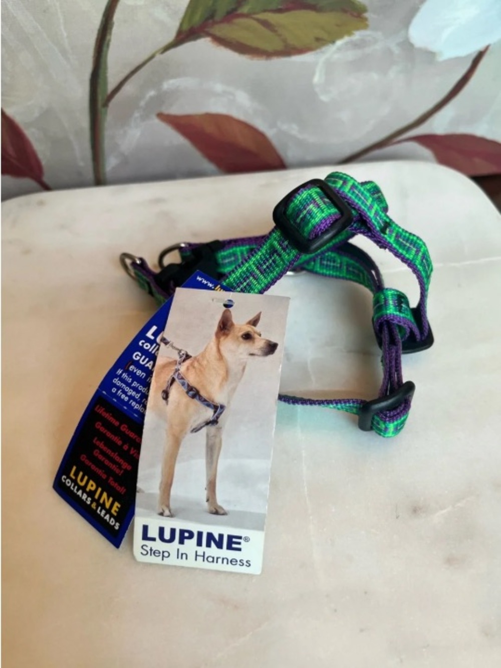 Green & Purple Step-In Dog Harness